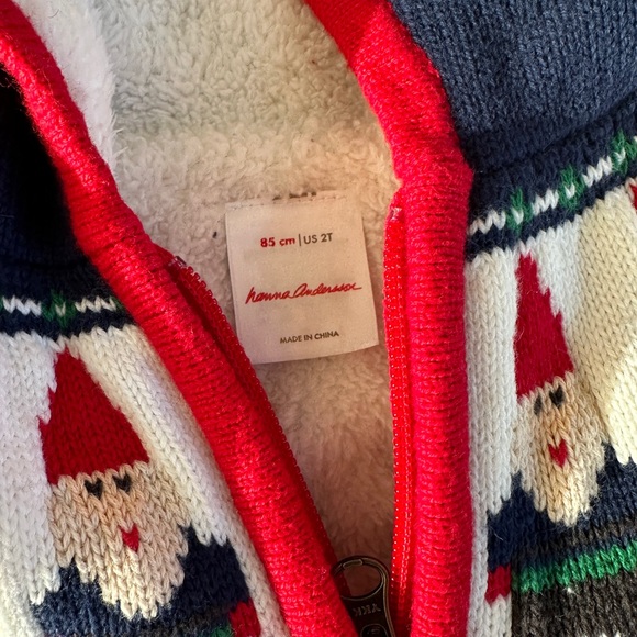 Hanna Anderson Baby Holiday Sweater Zip Up Hoodie - Picture 2 of 6